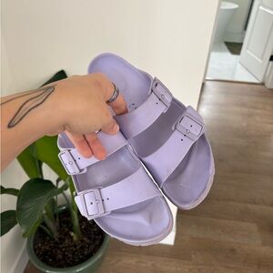Birkenstock Lavender Two-Strap EVA Sandals